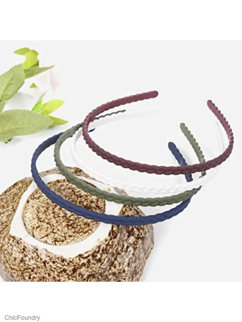 12 Pack Thin Plastic Headbands for Women Girls with Teeth, Non Slip Hair